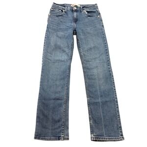 Levi's 514 Straight Fit Jeans Girls Size 16R Blue Denim Pants 28x28 Stretch